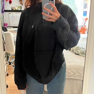 NAUTICA Dark Blue Crew-neck Quarter Zip-up